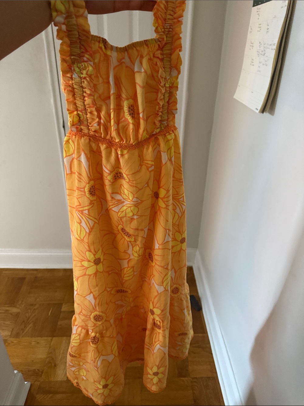 Rachel Zoe Yellow Orange Floral Sundress